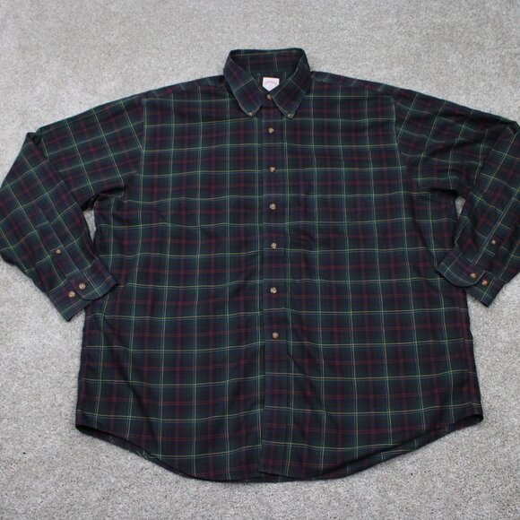 Brooks Brothers 346 Shirt Mens XL Blue/Green/Yellow/Red Non-Iron 100% Cotton L/S - Picture 2 of 13